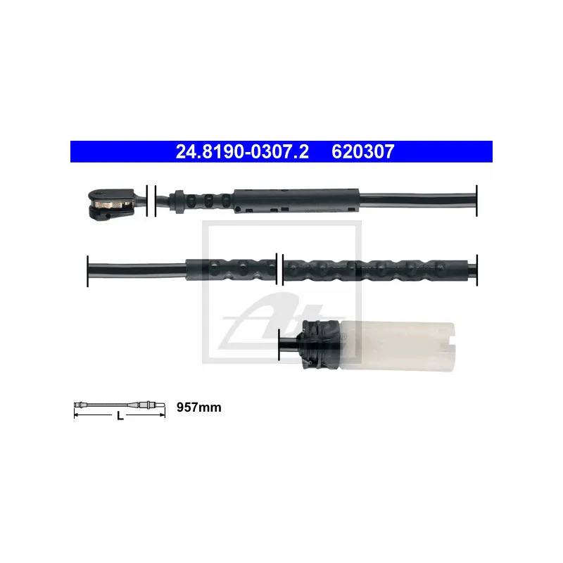 Contact d'avertissement, usure des plaquettes de frein ATE 24.8190-0307.2