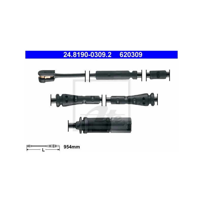 Contact d'avertissement, usure des plaquettes de frein ATE 24.8190-0309.2