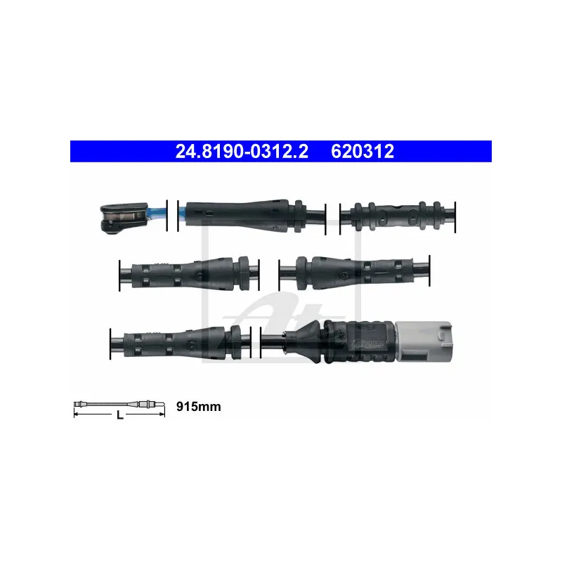 Contact d'avertissement, usure des plaquettes de frein ATE 24.8190-0312.2