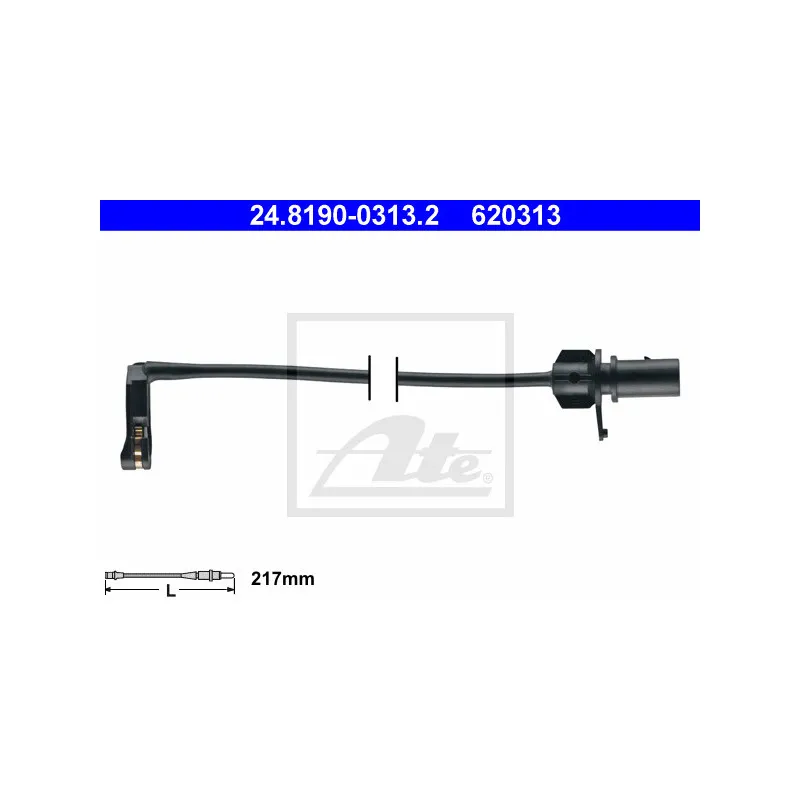 Contact d'avertissement, usure des plaquettes de frein ATE 24.8190-0313.2