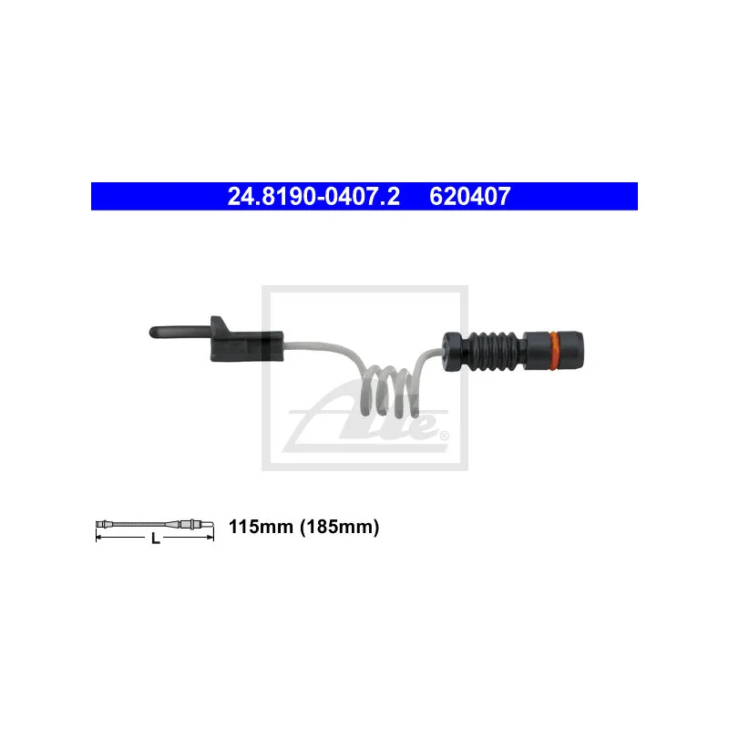 Contact d'avertissement, usure des plaquettes de frein ATE 24.8190-0407.2