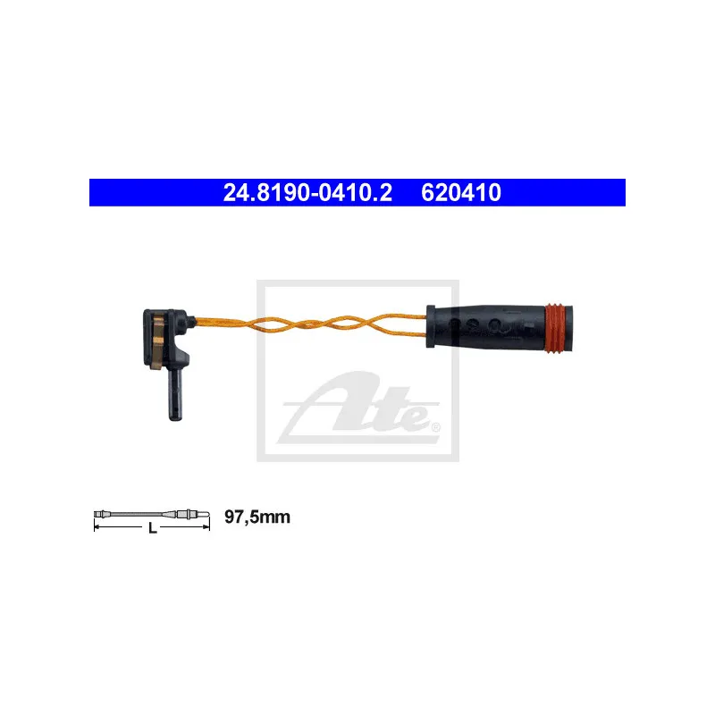 Contact d'avertissement, usure des plaquettes de frein ATE 24.8190-0410.2