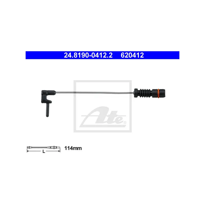 Contact d'avertissement, usure des plaquettes de frein ATE 24.8190-0412.2