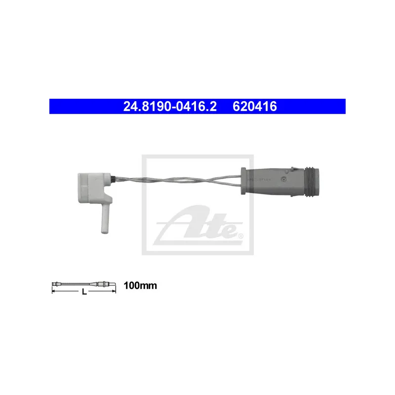 Contact d'avertissement, usure des plaquettes de frein ATE 24.8190-0416.2