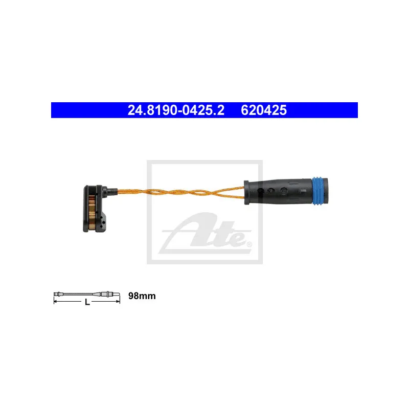Contact d'avertissement, usure des plaquettes de frein ATE 24.8190-0425.2