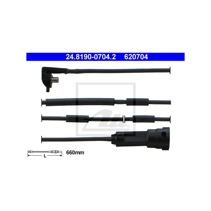 Contact d'avertissement, usure des plaquettes de frein ATE 24.8190-0704.2