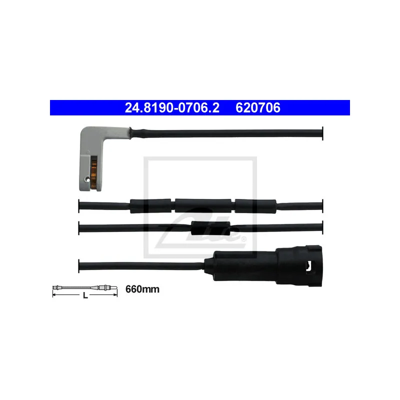 Contact d'avertissement, usure des plaquettes de frein ATE 24.8190-0706.2