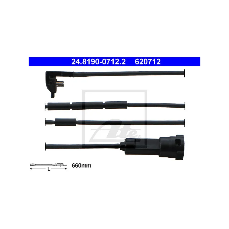 Contact d'avertissement, usure des plaquettes de frein ATE 24.8190-0712.2