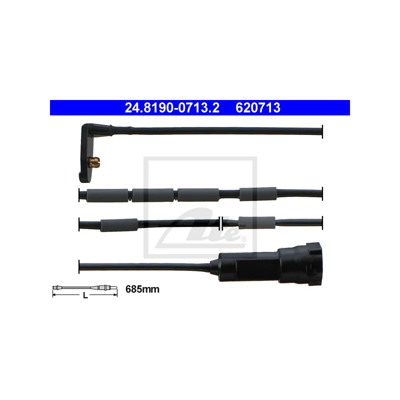 Contact d'avertissement, usure des plaquettes de frein ATE 24.8190-0713.2