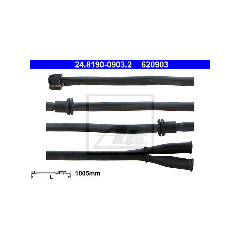 Contact d'avertissement, usure des plaquettes de frein ATE 24.8190-0903.2