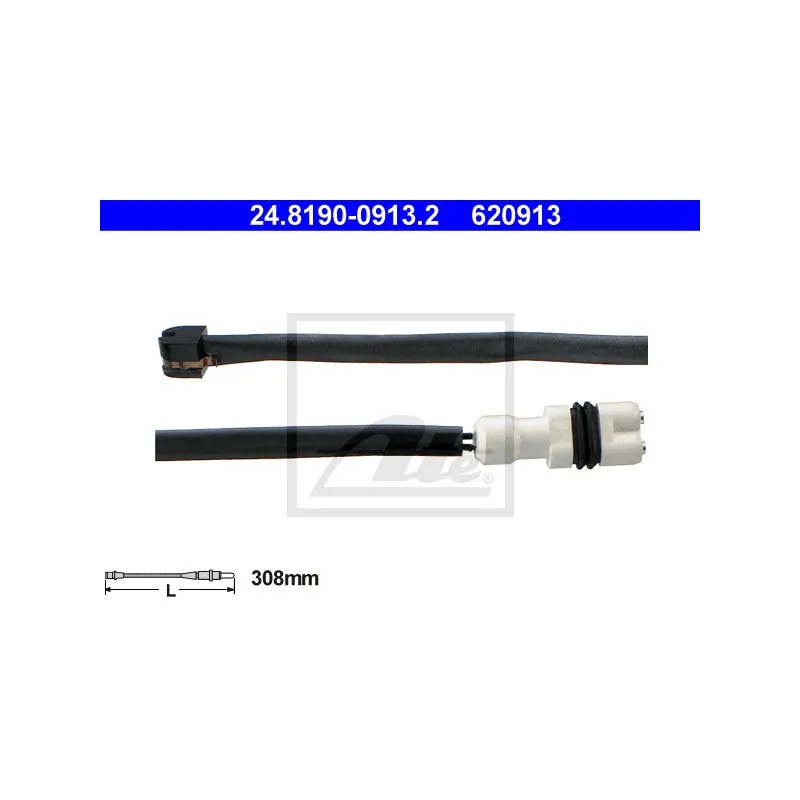 Contact d'avertissement, usure des plaquettes de frein ATE 24.8190-0913.2