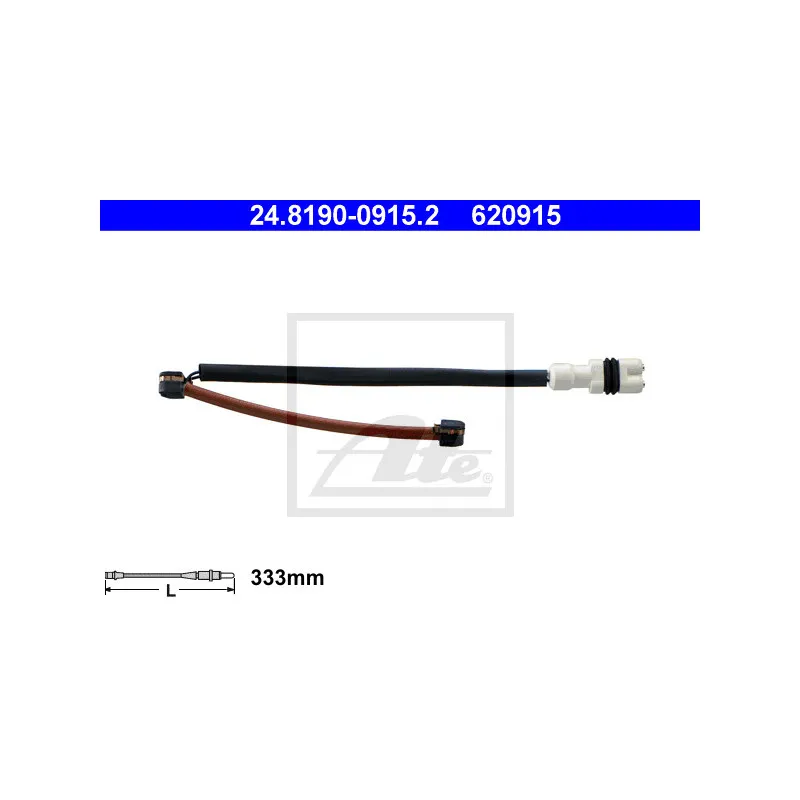 Contact d'avertissement, usure des plaquettes de frein ATE 24.8190-0915.2