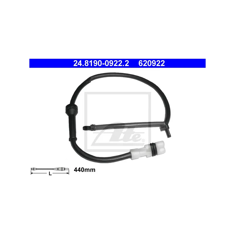 Contact d'avertissement, usure des plaquettes de frein ATE 24.8190-0922.2
