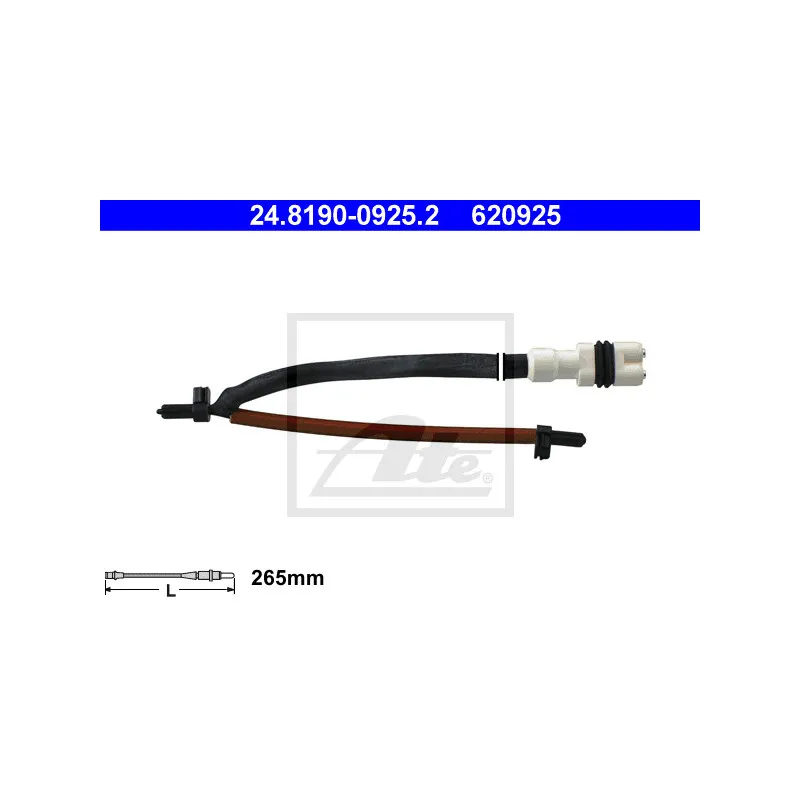 Contact d'avertissement, usure des plaquettes de frein ATE 24.8190-0925.2