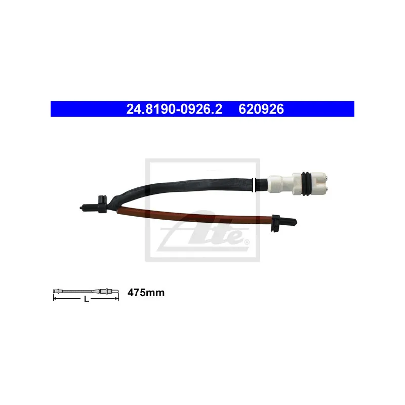Contact d'avertissement, usure des plaquettes de frein ATE 24.8190-0926.2