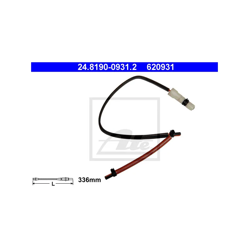 Contact d'avertissement, usure des plaquettes de frein ATE 24.8190-0931.2