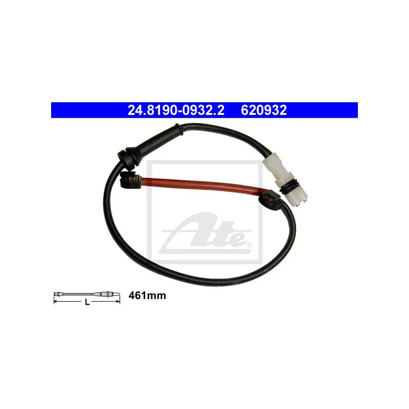 Contact d'avertissement, usure des plaquettes de frein ATE 24.8190-0932.2