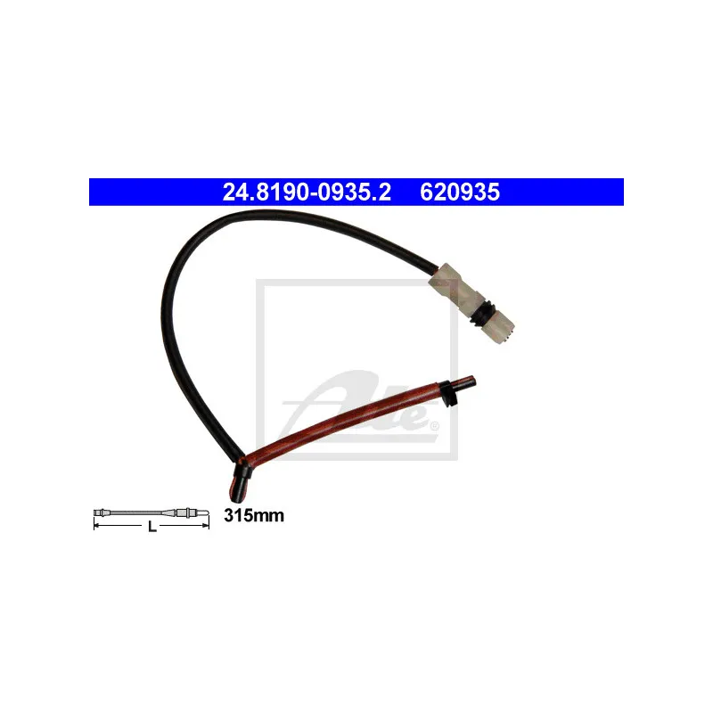 Contact d'avertissement, usure des plaquettes de frein ATE 24.8190-0935.2