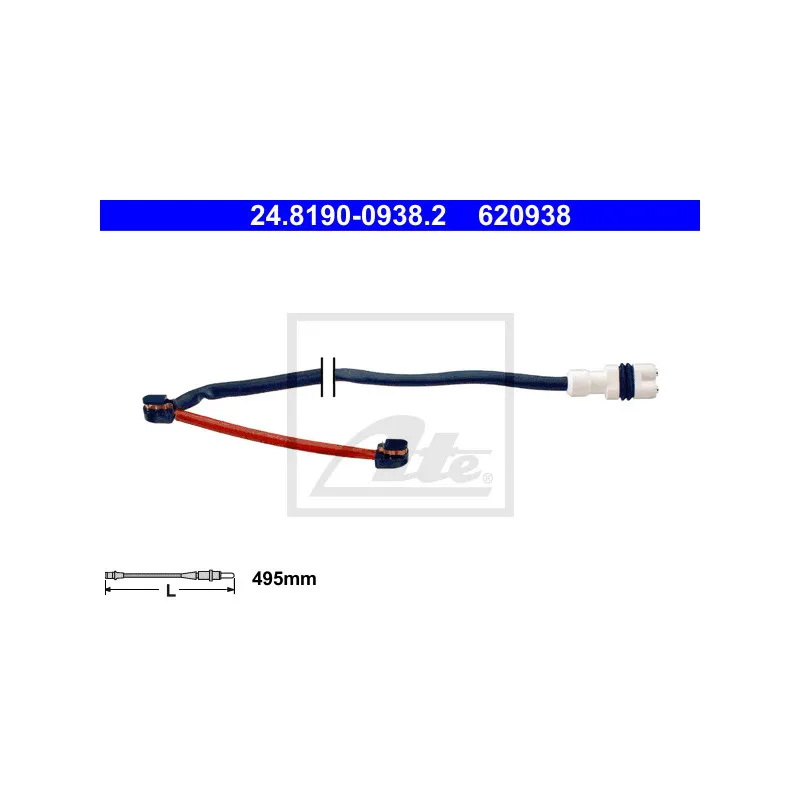 Contact d'avertissement, usure des plaquettes de frein ATE 24.8190-0938.2