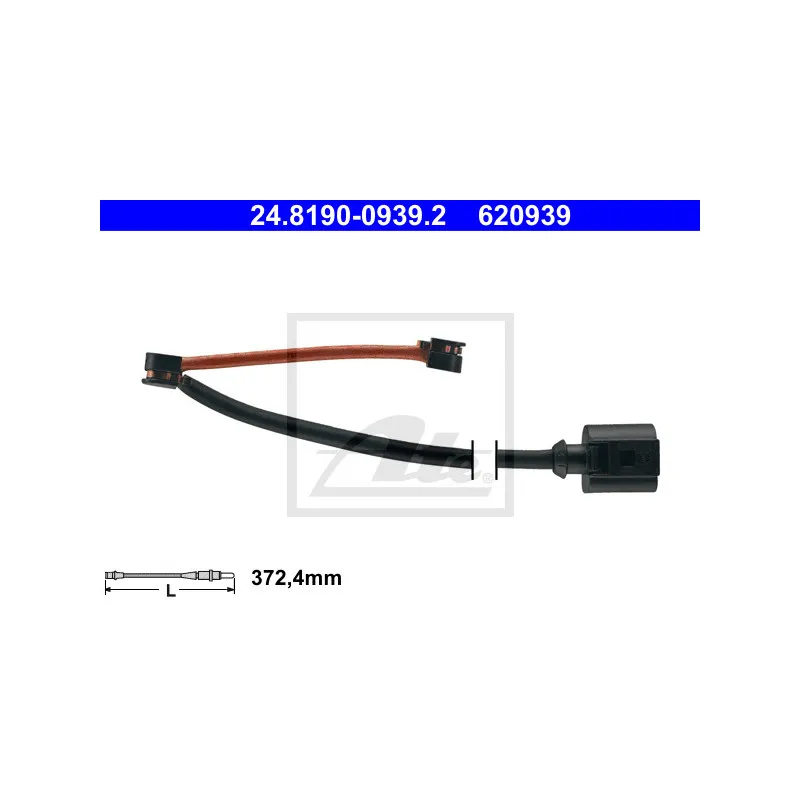 Contact d'avertissement, usure des plaquettes de frein ATE 24.8190-0939.2