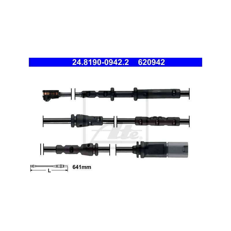 Contact d'avertissement, usure des plaquettes de frein ATE 24.8190-0942.2