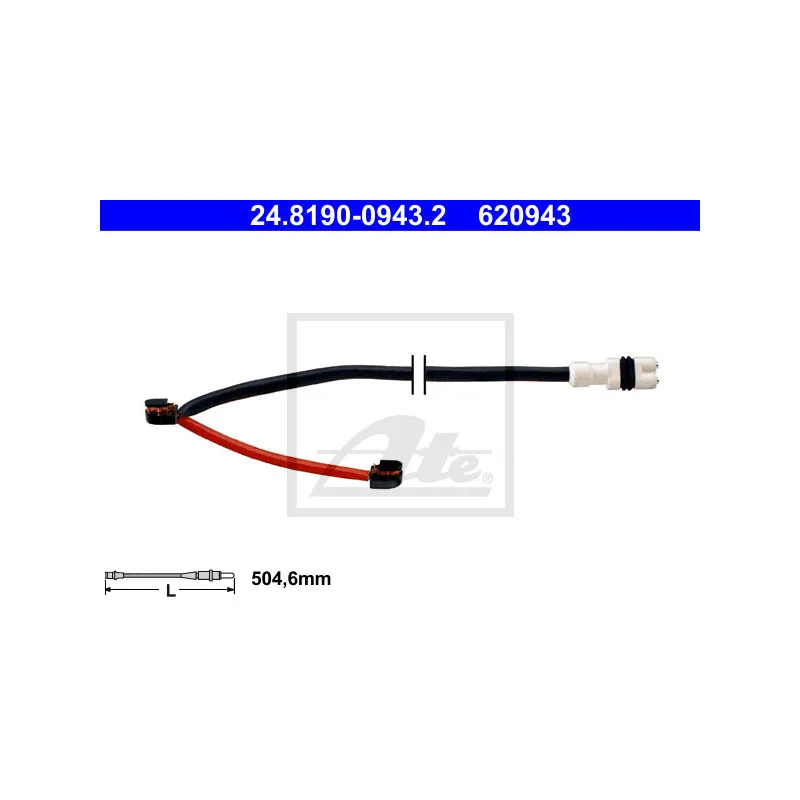 Contact d'avertissement, usure des plaquettes de frein ATE 24.8190-0943.2