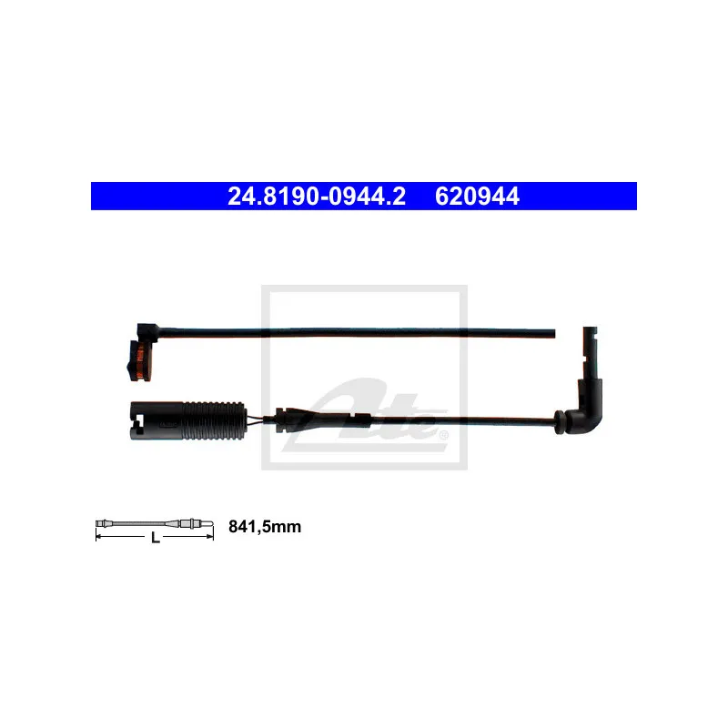Contact d'avertissement, usure des plaquettes de frein ATE 24.8190-0944.2