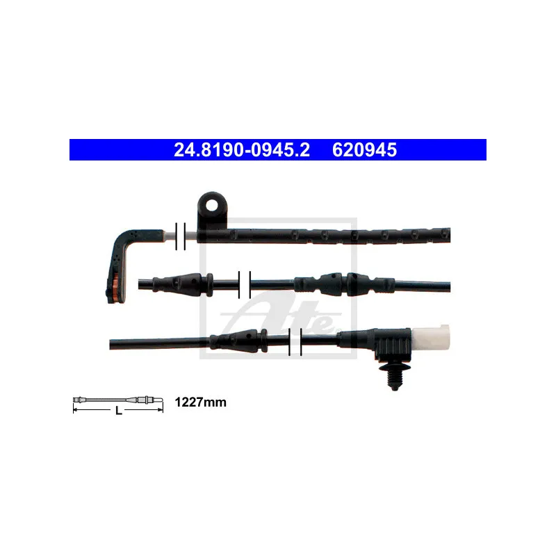 Contact d'avertissement, usure des plaquettes de frein ATE 24.8190-0945.2