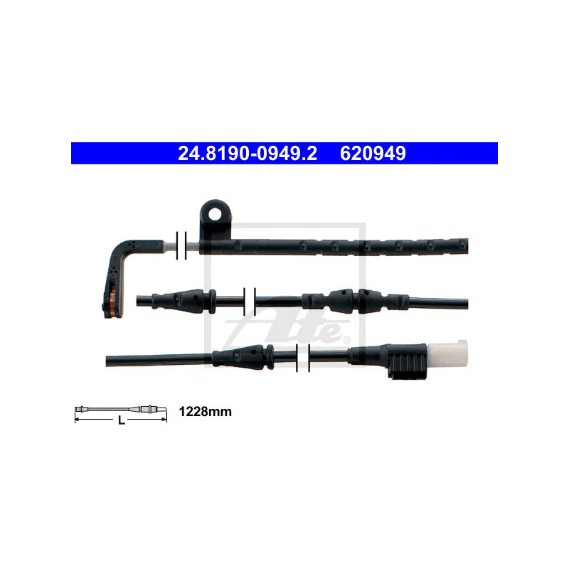 Contact d'avertissement, usure des plaquettes de frein ATE 24.8190-0949.2