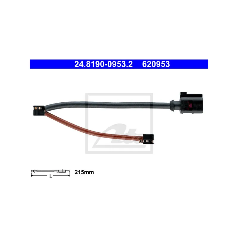 Contact d'avertissement, usure des plaquettes de frein ATE 24.8190-0953.2