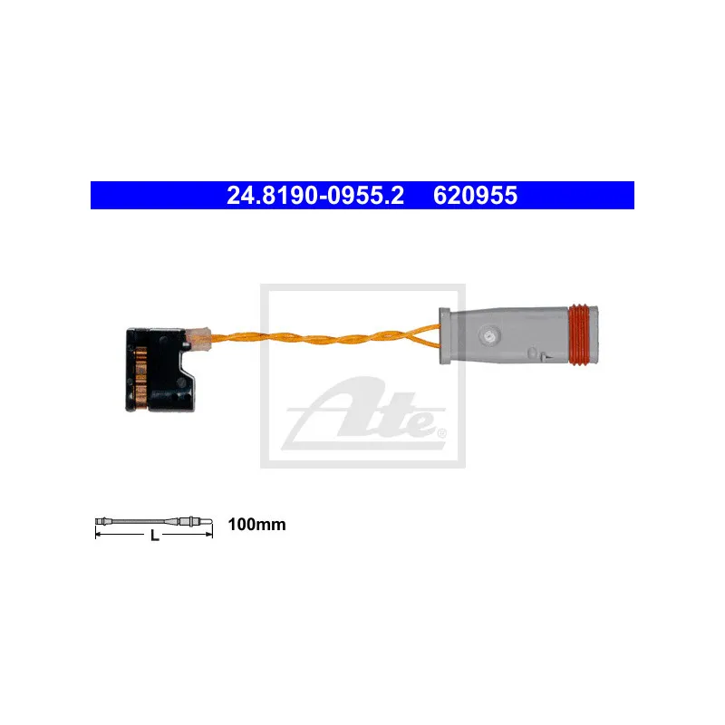 Contact d'avertissement, usure des plaquettes de frein ATE 24.8190-0955.2