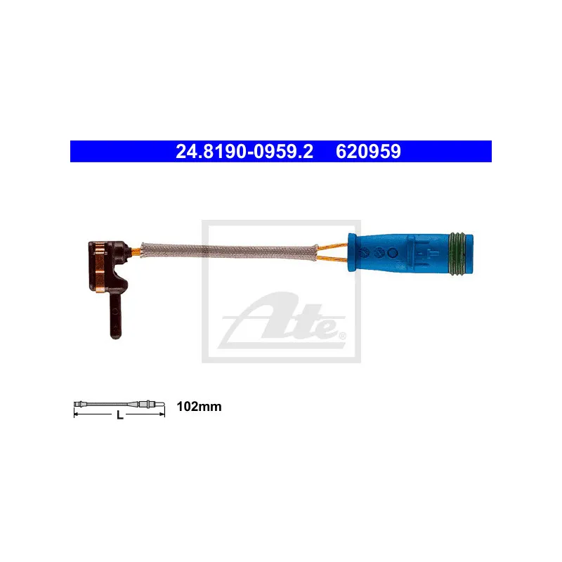 Contact d'avertissement, usure des plaquettes de frein ATE 24.8190-0959.2
