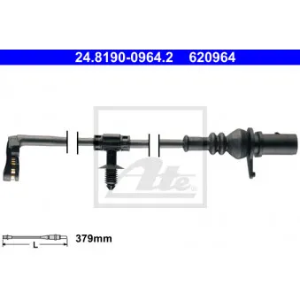 Contact d'avertissement, usure des plaquettes de frein ATE 24.8190-0964.2