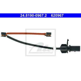 Contact d'avertissement, usure des plaquettes de frein ATE 24.8190-0967.2