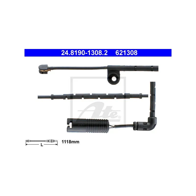 Contact d'avertissement, usure des plaquettes de frein ATE 24.8190-1308.2