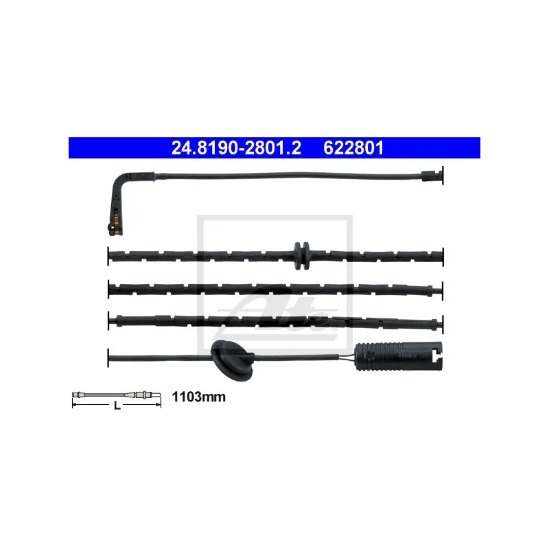 Contact d'avertissement, usure des plaquettes de frein ATE 24.8190-2801.2