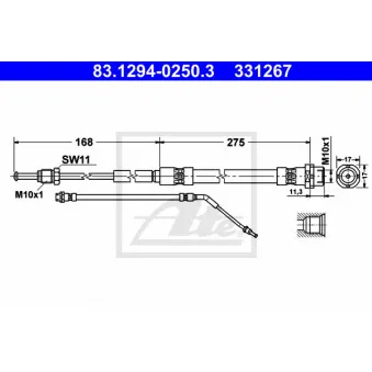 Flexible de frein ATE 83.1294-0250.3