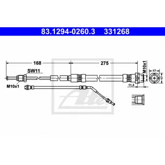 Flexible de frein ATE 83.1294-0260.3