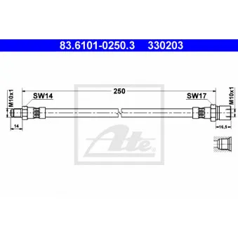 Flexible de frein ATE 83.6101-0250.3