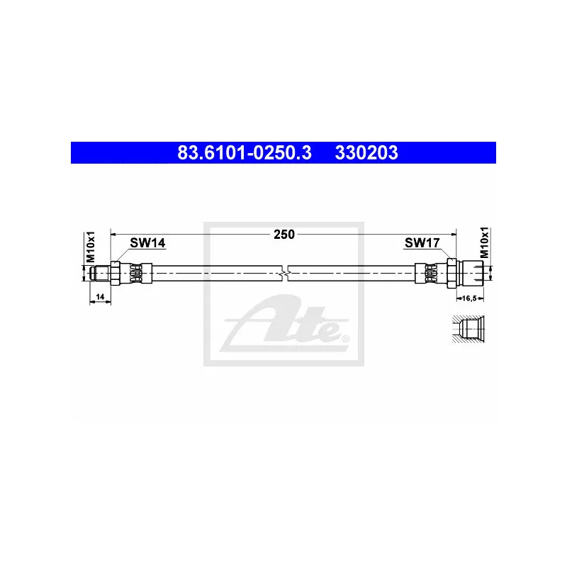 Flexible de frein ATE 83.6101-0250.3