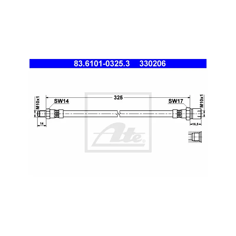 Flexible de frein ATE 83.6101-0325.3