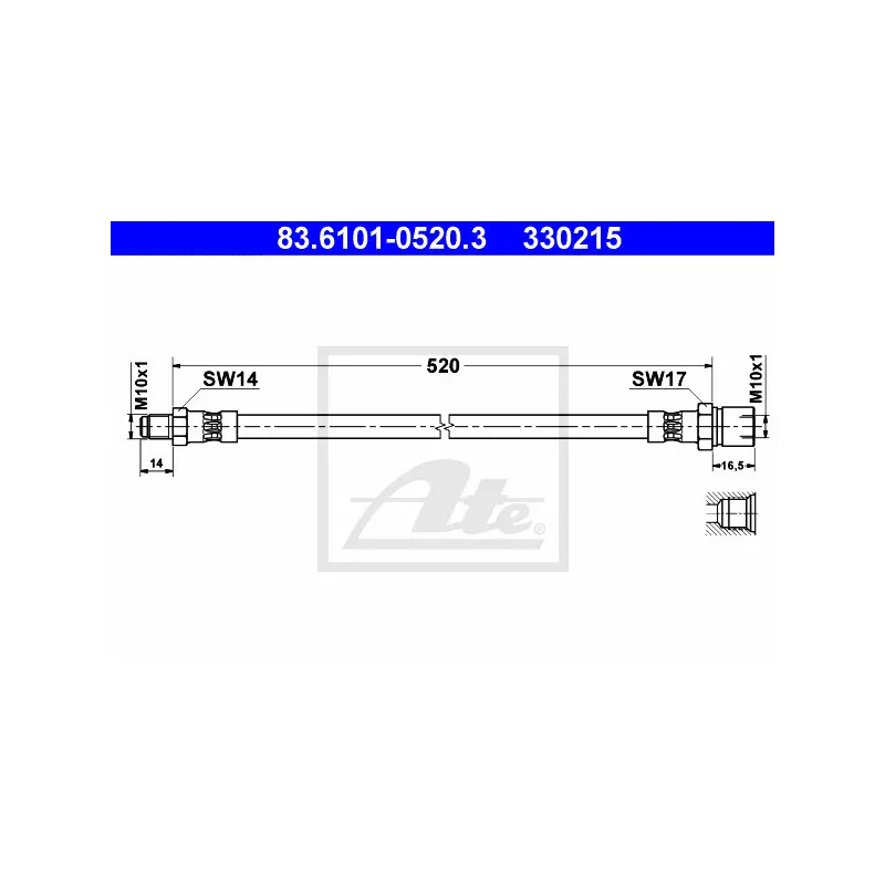 Flexible de frein ATE 83.6101-0520.3