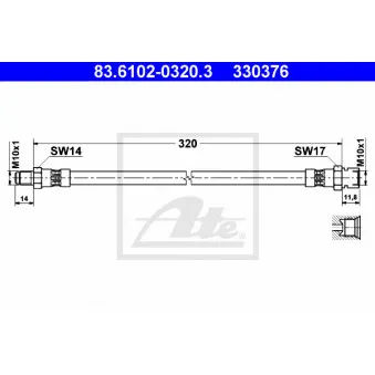 Flexible de frein ATE 83.6102-0320.3