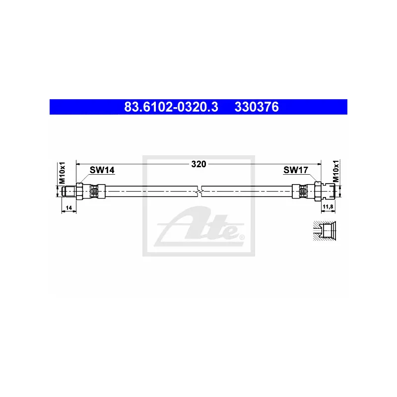 Flexible de frein ATE 83.6102-0320.3