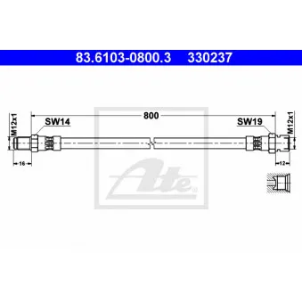 Flexible de frein ATE 83.6103-0800.3
