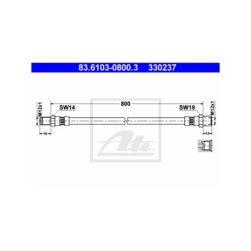 Flexible de frein ATE 83.6103-0800.3