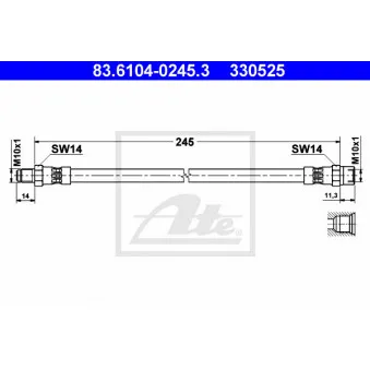 Flexible de frein ATE 83.6104-0245.3