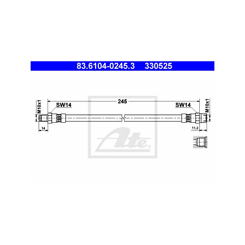 Flexible de frein ATE 83.6104-0245.3
