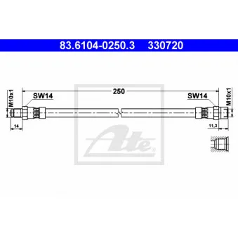 Flexible de frein ATE 83.6104-0250.3