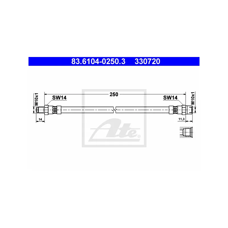 Flexible de frein ATE 83.6104-0250.3